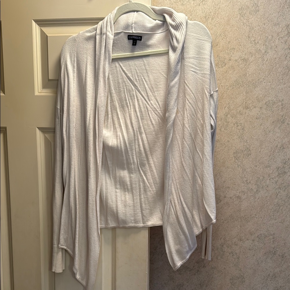Cream open front cardigan